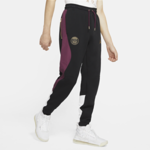 Jordan Mens Jordan PSG Fleece Travel Pants - Mens Black/Maroon Size XXL