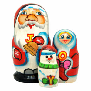 Joy Santa's Family 3-Piece Nesting Doll