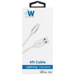 Just Wireless Apple Lighting cable 4ft 4 Foot - 1.0 1