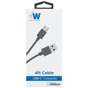 Just Wireless USB Type C Cable PVC 4 foot - 1.0 ea