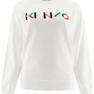 KENZO SWEATSHIRT WITH LOGO EMBROIDERY XL White Cotton