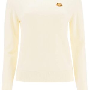 KENZO TIGER PATCH SWEATER XS White Wool