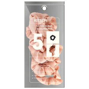 KITSCH Satin Scrunchies Blush/Mauve - 5.0 ea