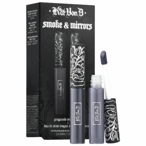 KVD Vegan Beauty Kitten Mini Smoke & Mirrors Grayscale Mini Lip Everlasting Liquid Lip Duo 2 x 0.1 oz/ 3 mL