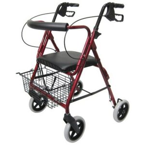 Karman Aluminum Rollator with Loop Brakes and 8 inch Wheels, 15 lbs. - 1.0 ea