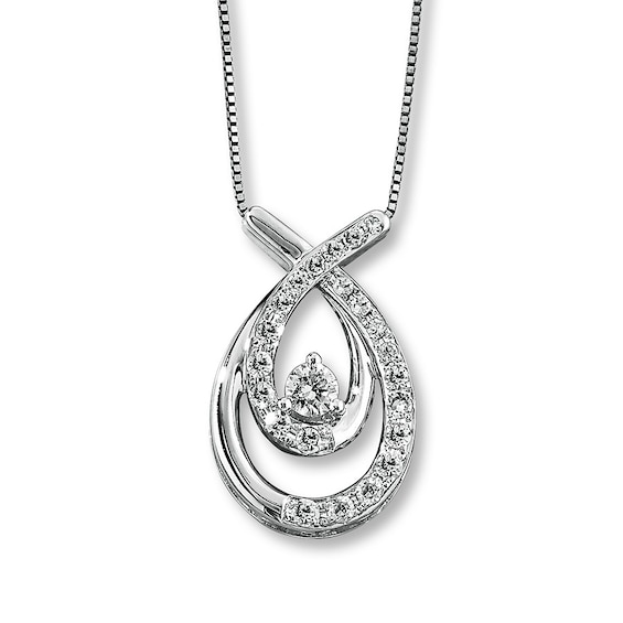 Kay Diamond Necklace 1/3 ct tw Round-cut 10K White Gold