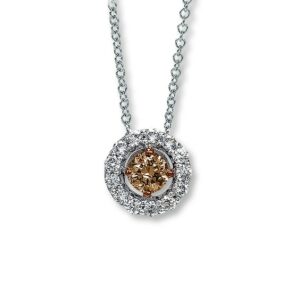 Kay Le Vian Chocolate Diamonds 1/2 ct tw Necklace 14K Vanilla Gold