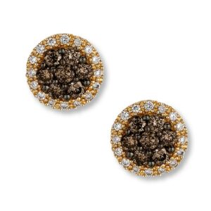 Kay Le Vian Chocolate Diamonds 5/8 ct tw Earrings 14K Honey Gold