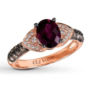 Kay Le Vian Rhodolite Garnet 1/3 ct tw Diamonds 14K Gold Ring