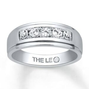 Kay Leo Diamond Men's Band 1/2 ct tw Diamonds 14K White Gold