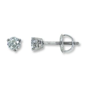 Kay Leo Diamond Solitaires 1/2 ct tw Earrings 14K White Gold