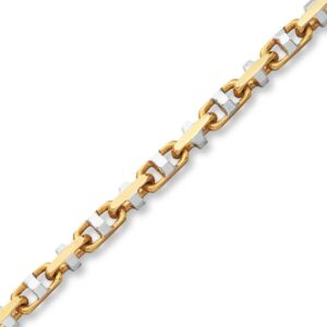 Kay Men's Boston Link Chain 10K Two-Tone Gold 22" Length