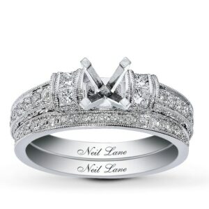 Kay Neil Lane Bridal Setting 3/4 ct tw Diamonds 14K White Gold