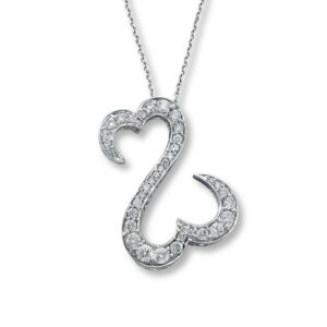 Kay Open Hearts Necklace 1 ct tw Diamonds 14K White Gold