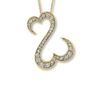 Kay Open Hearts Necklace 1 ct tw Diamonds 14K Yellow Gold