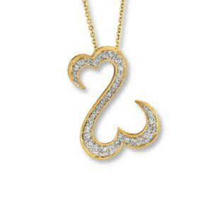 Kay Open Hearts Necklace 1/2 ct tw Diamonds 14K Yellow Gold