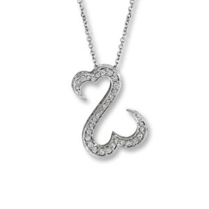 Kay Open Hearts Necklace 1/4 ct tw Diamonds 10K White Gold