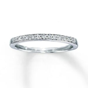 Kay Previously Owned Diamond Anniversary Previously Owned Band 1/8 ct tw Round-cut 10K White Gold