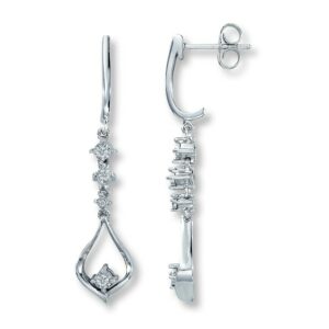 Kay Previously Owned Earrings 1/10 ct tw Diamonds 10K White Gold