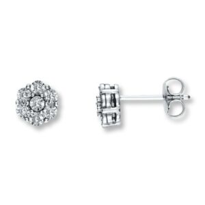 Kay Previously Owned Earrings 1/15 ct tw Diamonds Sterling Silver