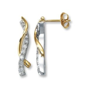 Kay Previously Owned Earrings 1/3 ct tw Diamonds 14K Two-Tone Gold