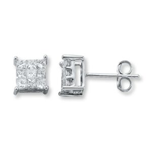 Kay Previously Owned Earrings 1/3 ct tw Diamonds 14K White Gold