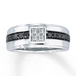 Kay Previously Owned Men's Ring 1/2 ct tw Diamonds 10K White Gold