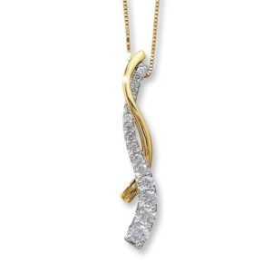 Kay Previously Owned Necklace 1/2 ct tw Diamonds 14K Two-Tone Gold