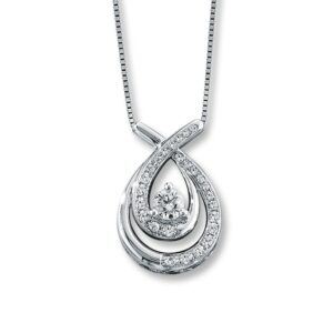 Kay Previously Owned Necklace 1/2 ct tw Diamonds 14K White Gold