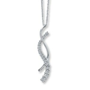 Kay Previously Owned Necklace 1/4 ct tw Diamonds 10K White Gold