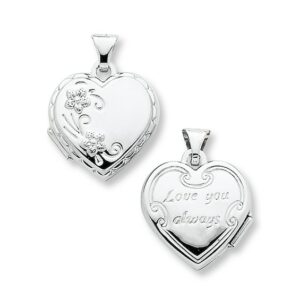 Kay Reversible Heart Locket 14K White Gold