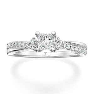 Kay Tolkowsky Diamond Ring 5/8 ct tw Princess-cut 14K White Gold