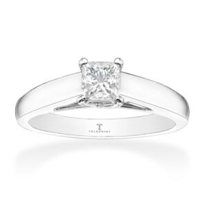 Kay Tolkowsky Solitaire Ring 1/2 Carat Diamond 14K White Gold