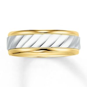 Kay Wedding Band 14K Two-Tone Gold 7mm