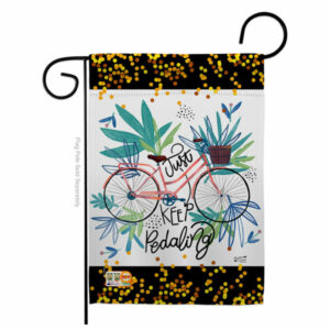 Keep Pedaling Garden Flag Double-Sided 13x18.5