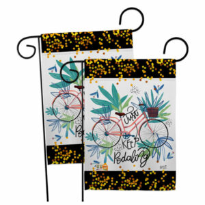 Keep Pedaling Garden Flags 2pcs Pack Double-Sided 13x18.5