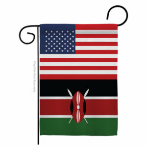 Kenya US Friendship of the World Nationality Garden Flag