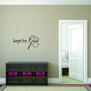 Kept By God Life Quote, Bedroom Living Room Decal, 16x40"