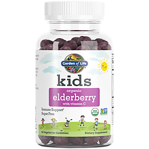 Kids Organic Elderberry Gummy with Vitamin C - Immune Support (60 Gummies)