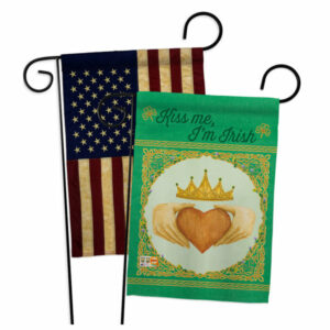 Kiss Me, I'm Irish Spring St Patrick Garden Flags Pack