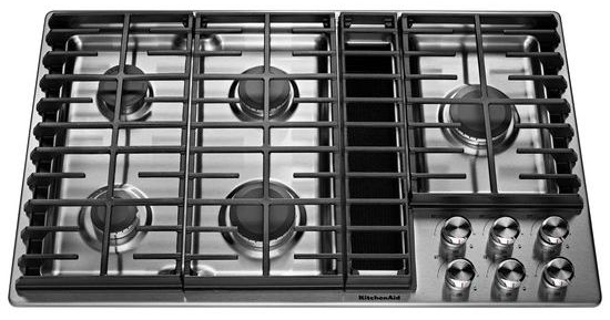 KitchenAid 36" Stainless Steel 5-Burner Gas Downdraft Cooktop