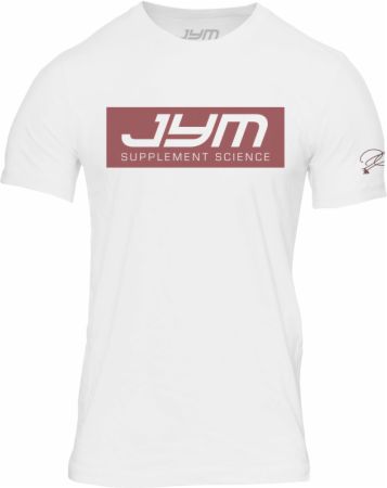 Knockout Tee White Large - Men's T-Shirts JYM Supplement Science