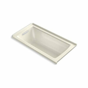 Kohler Archer 60"x30" Alcove Bath With Left-Hand Drain, Biscuit