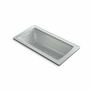 Kohler Archer 60"x30" Drop-In Bath and Reversible Drain, Ice Gray