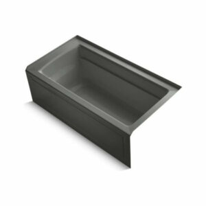 Kohler Archer 60"x32" Alcove Bath With Right-Hand Drain, Thunder Gray