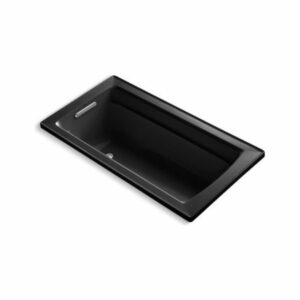 Kohler Archer 60"x32" Drop-In Bath and Reversible Drain, Black