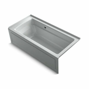 Kohler Archer 66"x32" Alcove Bath With Right-Hand Drain, Ice Gray