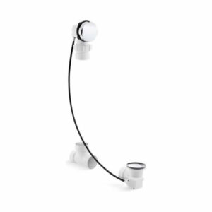 Kohler Clearflo Cable Bath Drain, Less Pvc Tubing, Polished Chrome