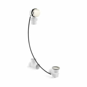 Kohler Clearflo Cable Bath Drain, Less Pvc Tubing, Vibrant Polished Ni