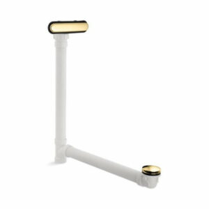 Kohler Clearflo Slotted Overflow Bath Drain, Vibrant Polished Brass